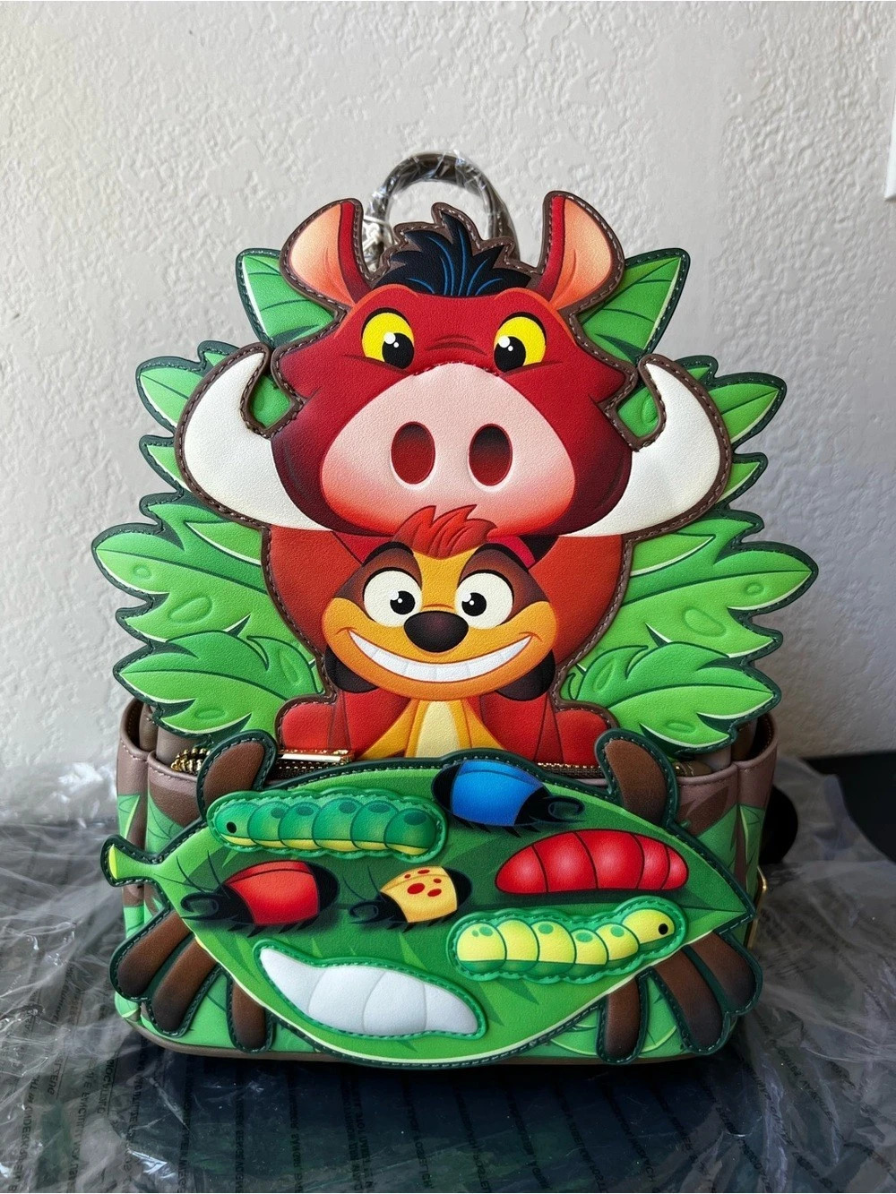 Loungefly Disney The Lion King Pumbaa and Timon Leaf Loungefly Mini Backpack